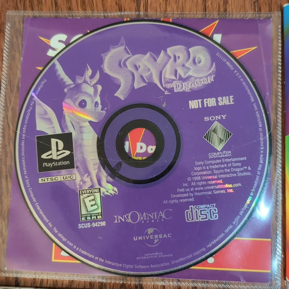 Sony PlayStation 1 Demo Discs Spyro Legend Of Legaia Grind Session Contender +